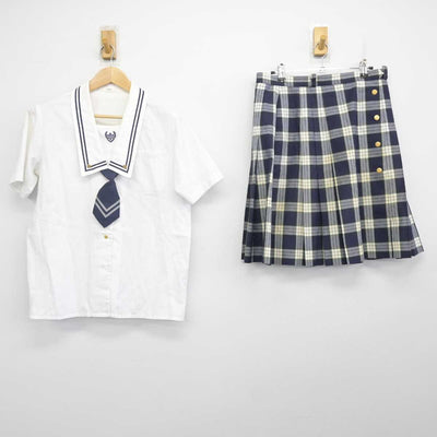 【中古】東京都 鶴川高等学校 女子制服 4点 (ブラウス・スカート) sf072882