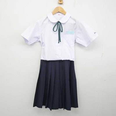 【中古】岡山県 里庄中学校 女子制服 4点 (シャツ・スカート) sf072891