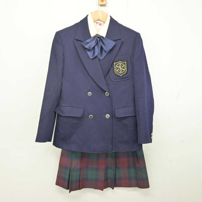 【中古】神奈川県 大西学園中学校・高等学校 女子制服 6点 (ブレザー・ベスト・シャツ・スカート) sf072898