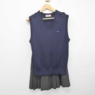 【中古】千葉県 千葉英和高等学校 女子制服 3点 (ブレザー・ニットベスト・スカート) sf072904