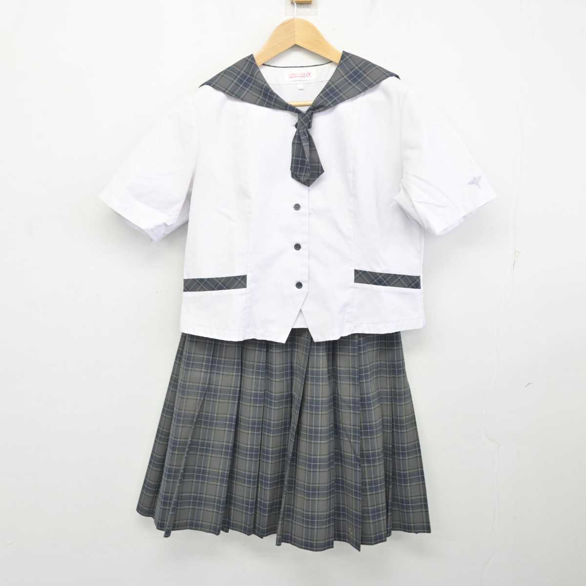 【中古】大阪府 扇町総合高等学校 女子制服 2点 (セーラー服・スカート) sf072917