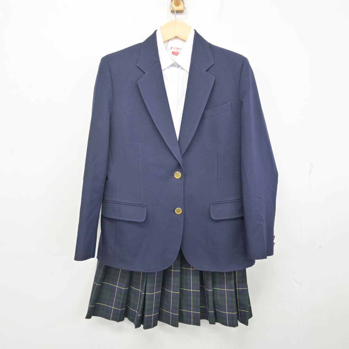 【中古】山口県 萩市立福栄小中学校 女子制服 3点 (ブレザー・シャツ・スカート) sf072924