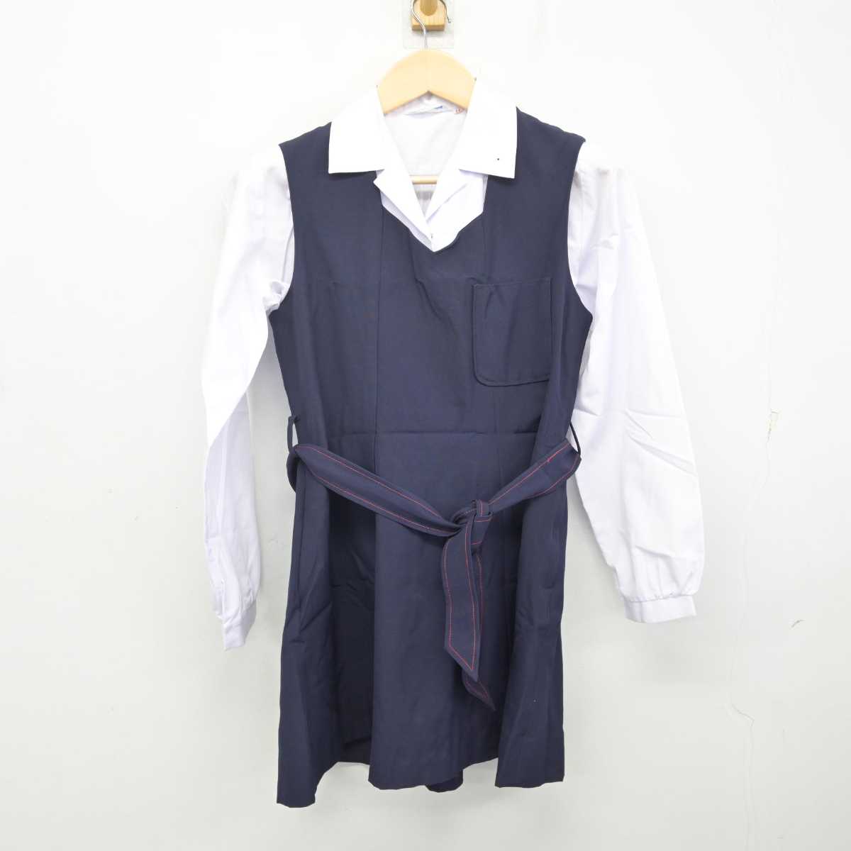 【中古】愛知県 南山高等・中学校 女子部 女子制服 2点 (ジャンパースカート・シャツ) sf072931