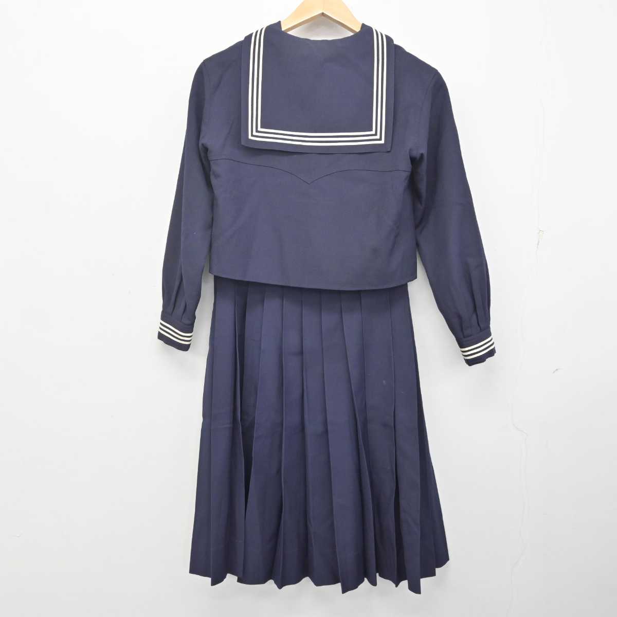 【中古】東京都 女子聖学院中学校・高等学校 女子制服 5点 (セーラー服・スカート) sf072965