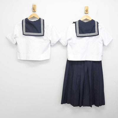 【中古】東京都 女子聖学院中学校・高等学校 女子制服 5点 (セーラー服・スカート) sf072966