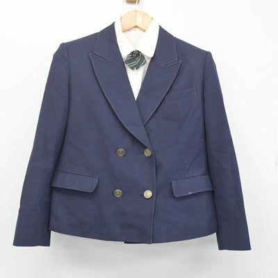 【中古】大分県 大分豊府高等学校 女子制服 6点 (ブレザー・ニット・シャツ) sf072969