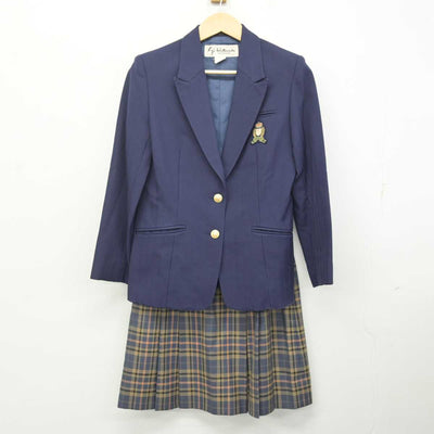 【中古】愛知県 岡崎城西高等学校 女子制服 3点 (ブレザー・スカート・スカート) sf072980