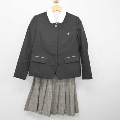 【中古】福岡県 久留米学園高等学校 女子制服 4点 (ブレザー・ニット・シャツ・スカート) sf072981