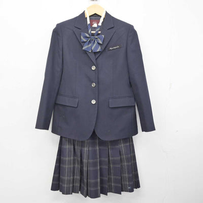 【中古】京都府 日吉ケ丘高等学校 女子制服 4点 (ブレザー・スカート) sf072998