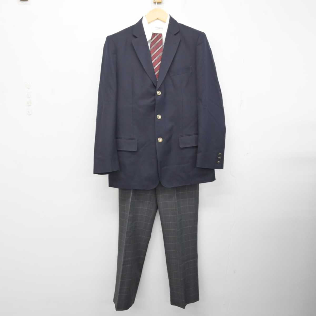 【中古】京都府 洛東高等学校 男子制服 4点 (ブレザー・シャツ・ズボン) sf072999