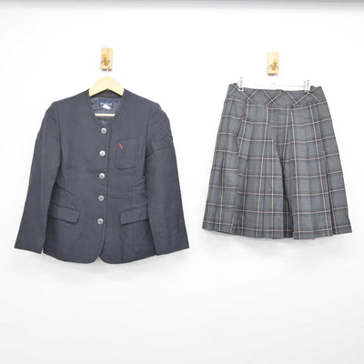 【中古】山口県 柳井商工高等学校 女子制服 3点 (ブレザー・スカート・スカート) sf073001