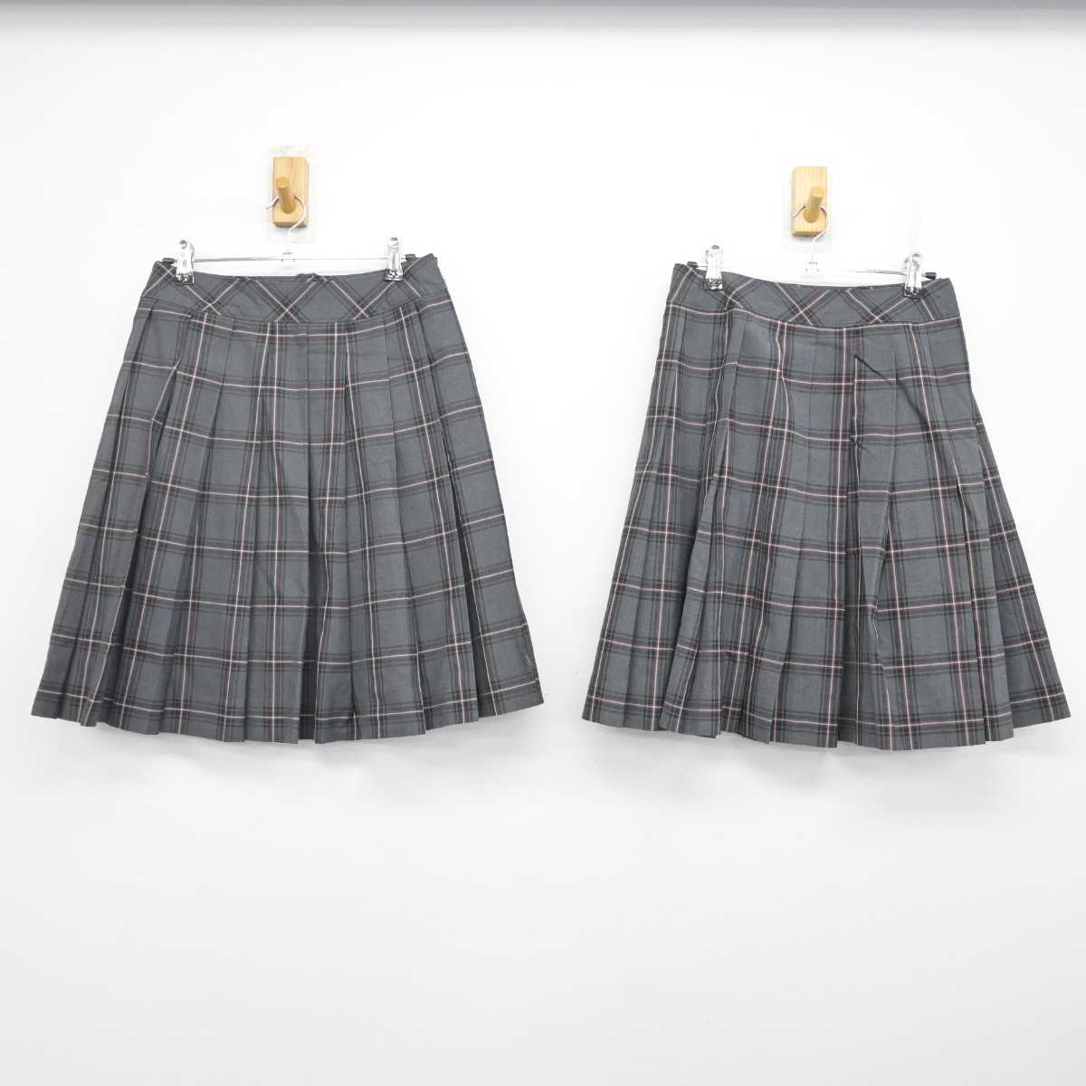 【中古】山口県 柳井商工高等学校 女子制服 3点 (ブレザー・スカート・スカート) sf073001