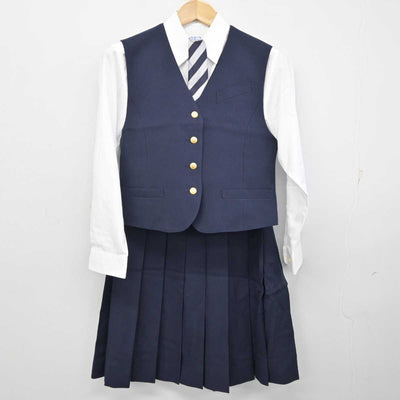 【中古】埼玉県 越谷南高等学校 女子制服 7点 (ブレザー・シャツ・スカート・ベスト) sf073005