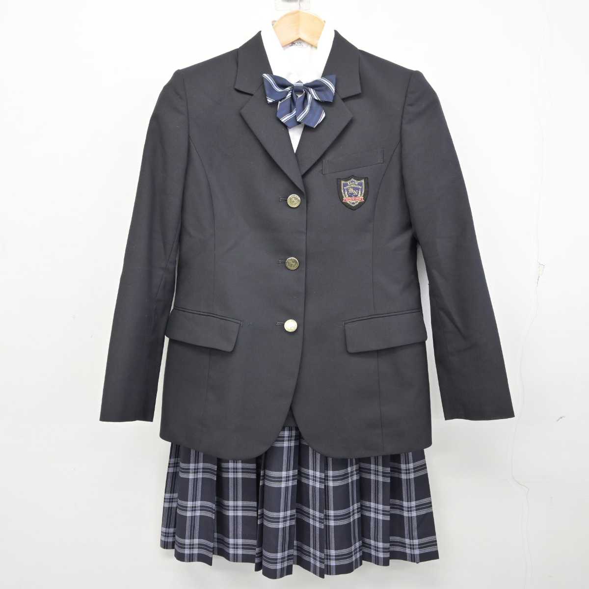 【中古】東京都 開智日本橋学園高等学校 女子制服 4点 (ブレザー・シャツ・スカート) sf073015