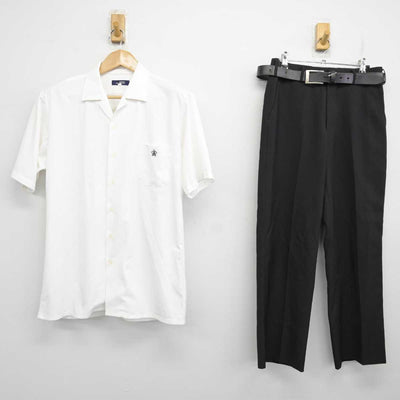 【中古】新潟県 巻高等学校 男子制服 3点 (シャツ・ズボン) sf073018