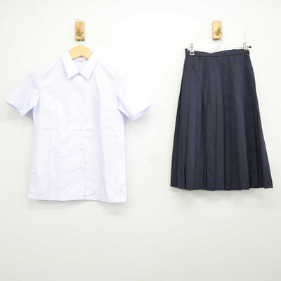 【中古】新潟県 巻西中学校 女子制服 2点 (シャツ・スカート) sf073021