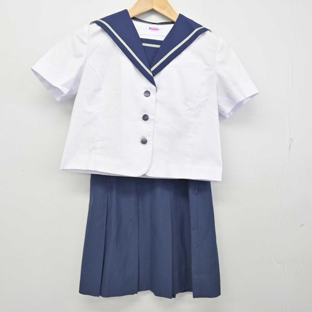 【中古】秋田県 秋田高等学校 女子制服 3点 (セーラー服・スカート) sf073022