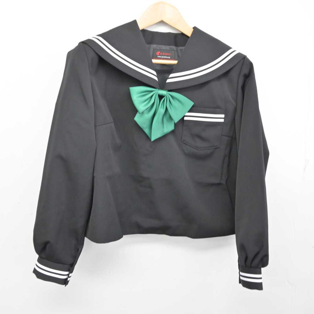 中古】岡山県 真備中学校 女子制服 3点 (セーラー服・スカート) sf073024 | 中古制服通販パレイド