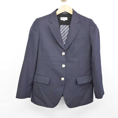 【中古】 クラーク記念国際高等学校 女子制服 4点 (ブレザー・ニット・スカート) sf073030