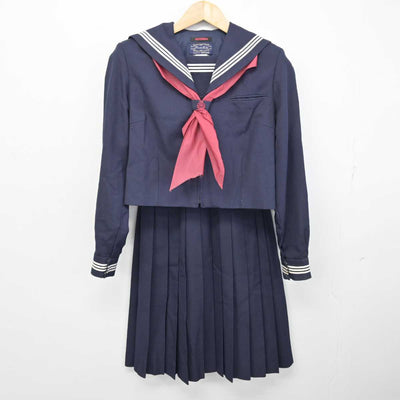 【中古】茨城県 波崎第三中学校 女子制服 3点 (セーラー服・スカート) sf073041