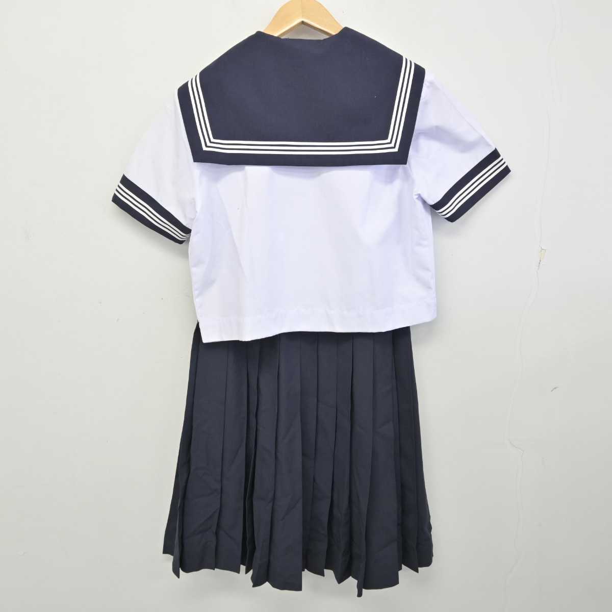 【中古】茨城県 波崎第三中学校 女子制服 3点 (セーラー服・セーラー服・スカート) sf073044