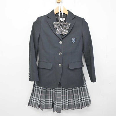 【中古】埼玉県 正智深谷高等学校 女子制服 4点 (ブレザー・ニット・スカート) sf073046