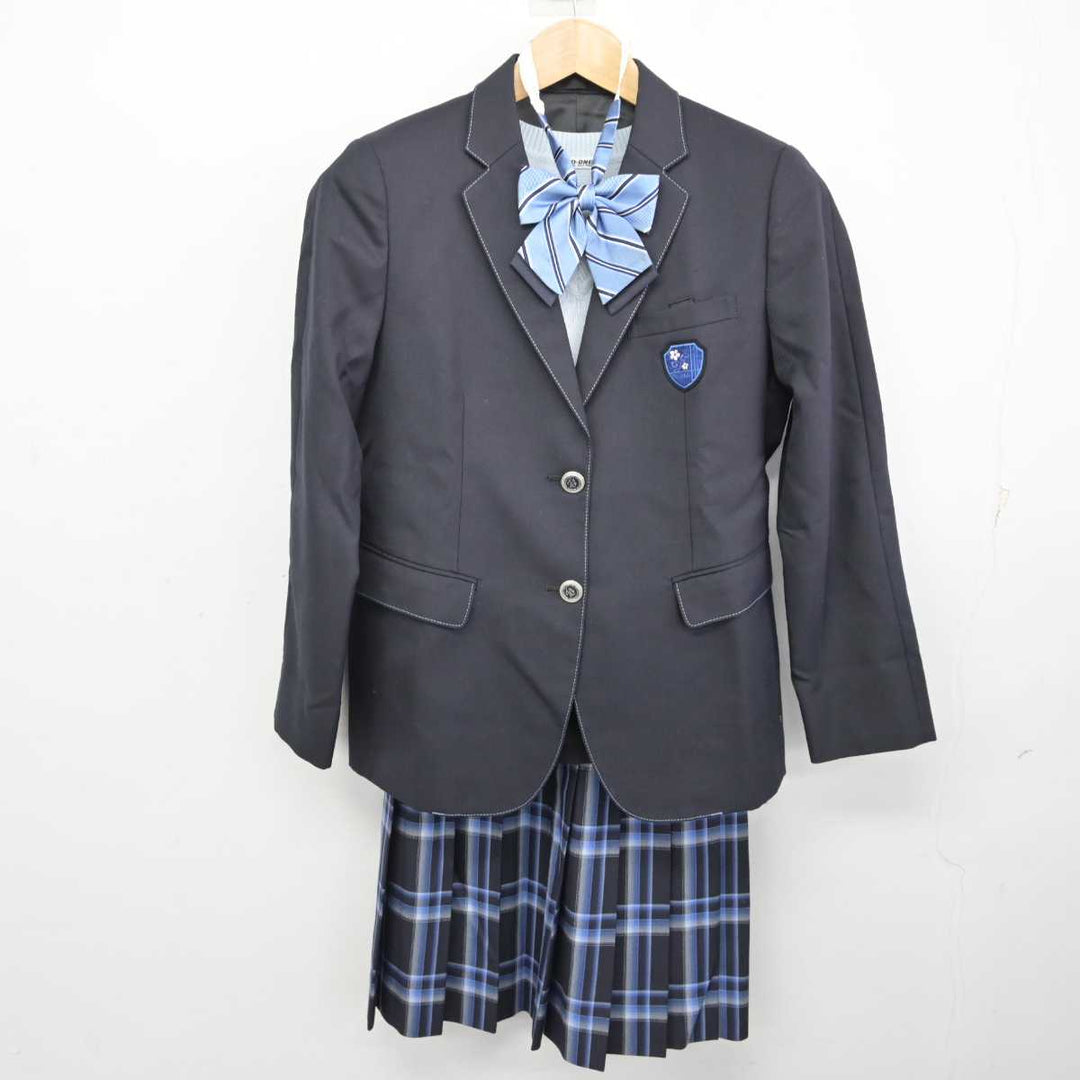 中古】北海道 屯田中央中学校 女子制服 4点 (ブレザー・ニットベスト
