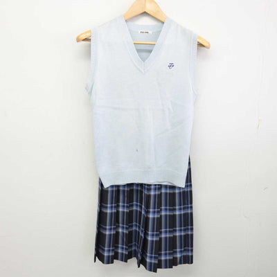 【中古】北海道 屯田中央中学校 女子制服 4点 (ブレザー・ニットベスト・スカート) sf073051