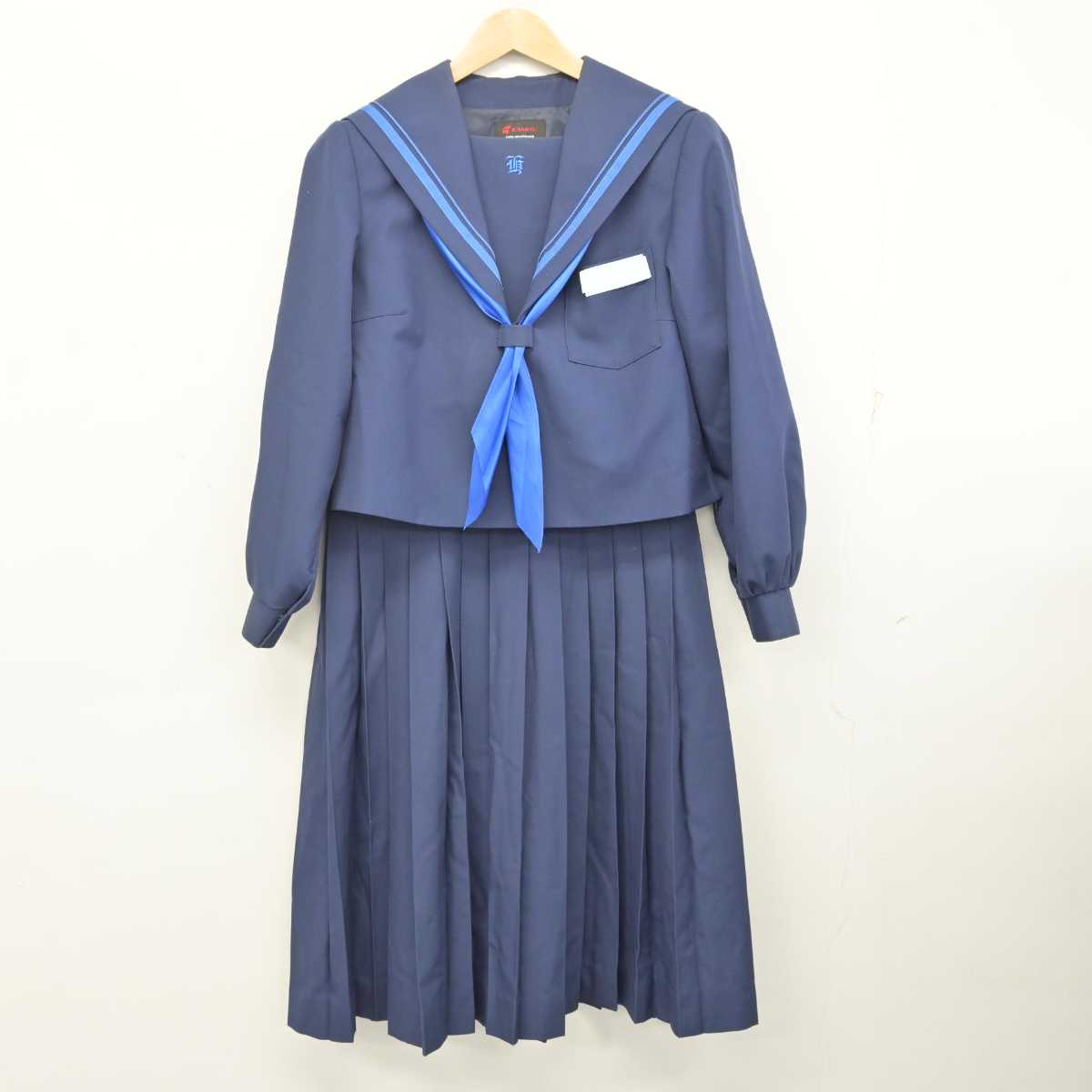 【中古】北海道 花川中学校 女子制服 3点 (セーラー服・スカート) sf073063