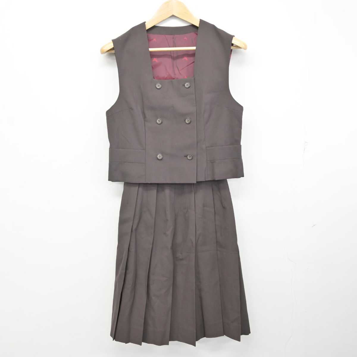 【中古】千葉県 銚子高等学校/旧制服 女子制服 2点 (ベスト・スカート) sf073066