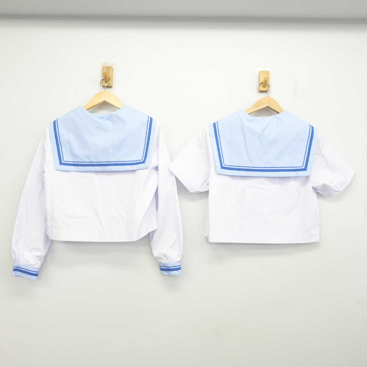 【中古】北海道 花川中学校 女子制服 4点 (セーラー服) sf073068