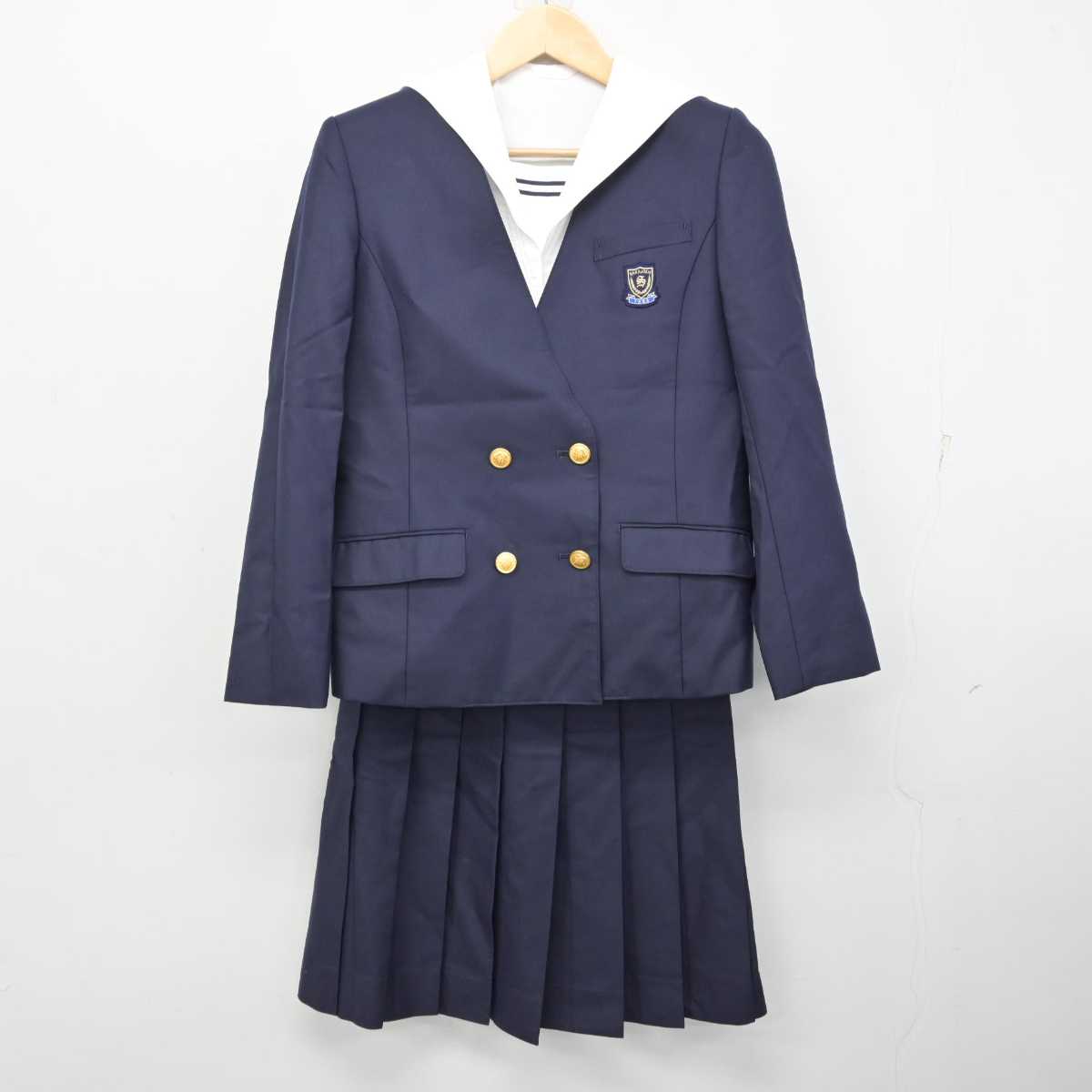 【中古】奈良県 奈良女子高等学校 女子制服 3点 (ブレザー・シャツ・スカート) sf073079