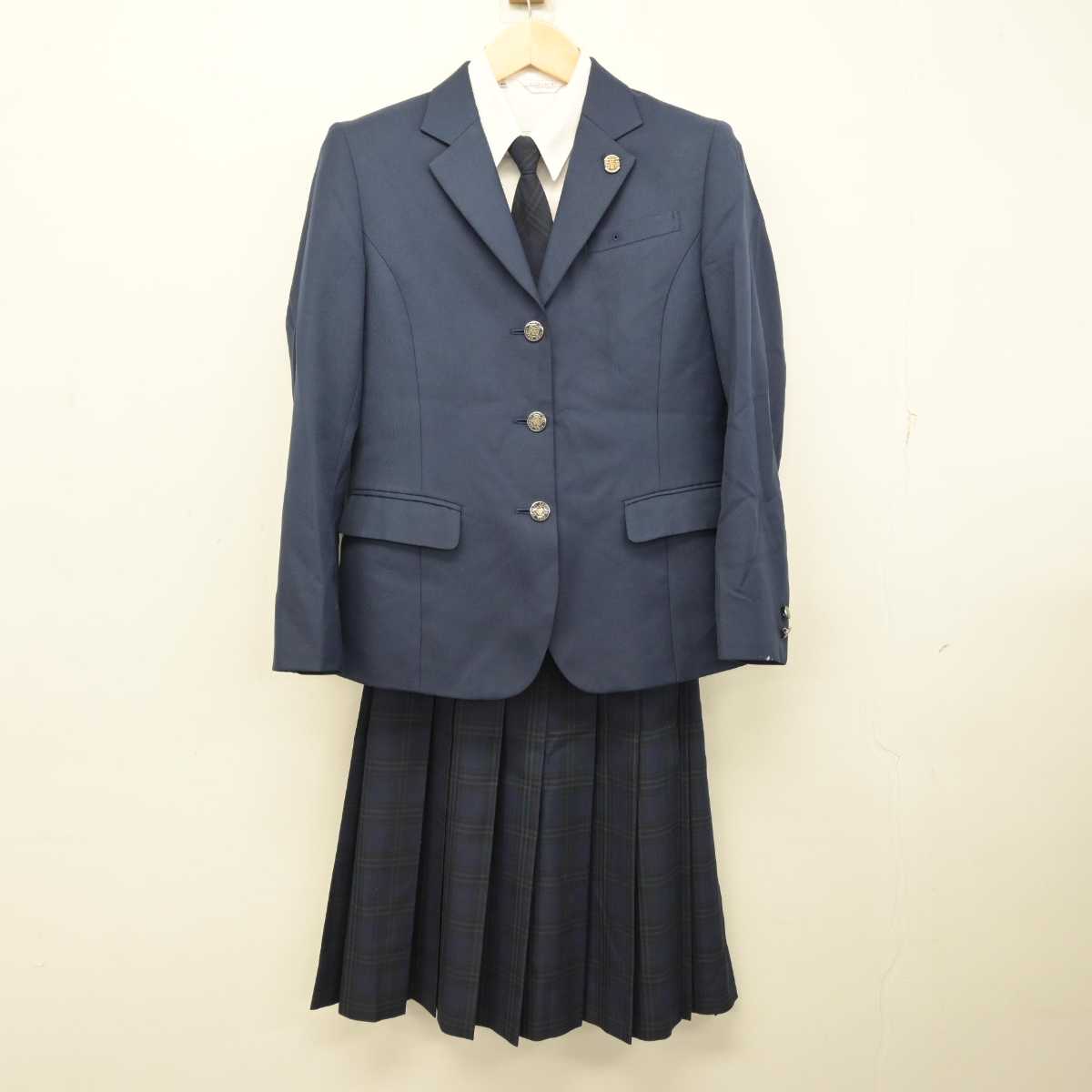 【中古】福岡県 春日高等学校 女子制服 6点 (ブレザー・ベスト・シャツ・スカート) sf073082