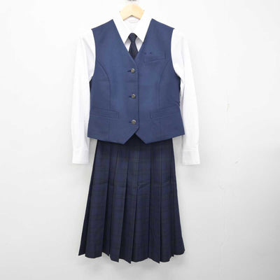 【中古】福岡県 春日高等学校 女子制服 6点 (ブレザー・ベスト・シャツ・スカート) sf073082