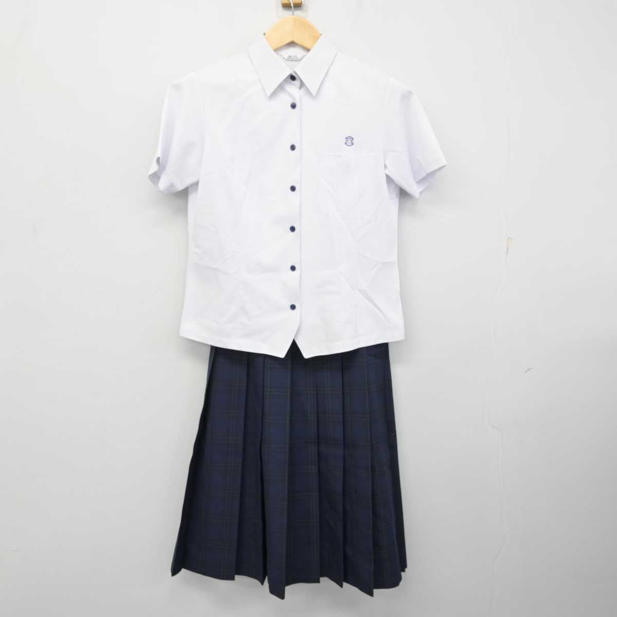 【中古】福岡県 春日高等学校 女子制服 3点 (シャツ・スカート) sf073083