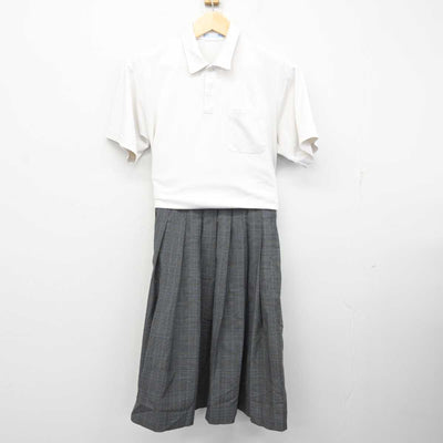 【中古】福岡県 北九州市内中学校標準服 女子制服 2点 (シャツ・スカート) sf073098