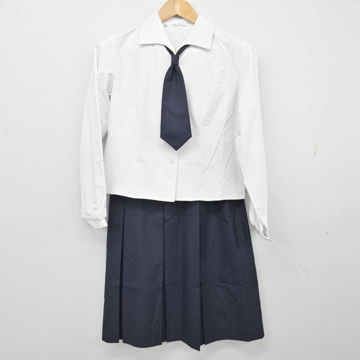 【中古】愛知県 豊橋南高等学校 女子制服 3点 (シャツ・スカート) sf073112