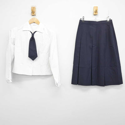 【中古】愛知県 豊橋南高等学校 女子制服 3点 (シャツ・スカート) sf073112