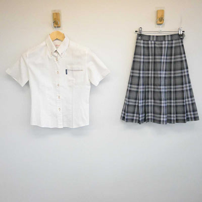 【中古】神奈川県 光明学園相模原高等学校 女子制服 2点 (シャツ・スカート) sf073155