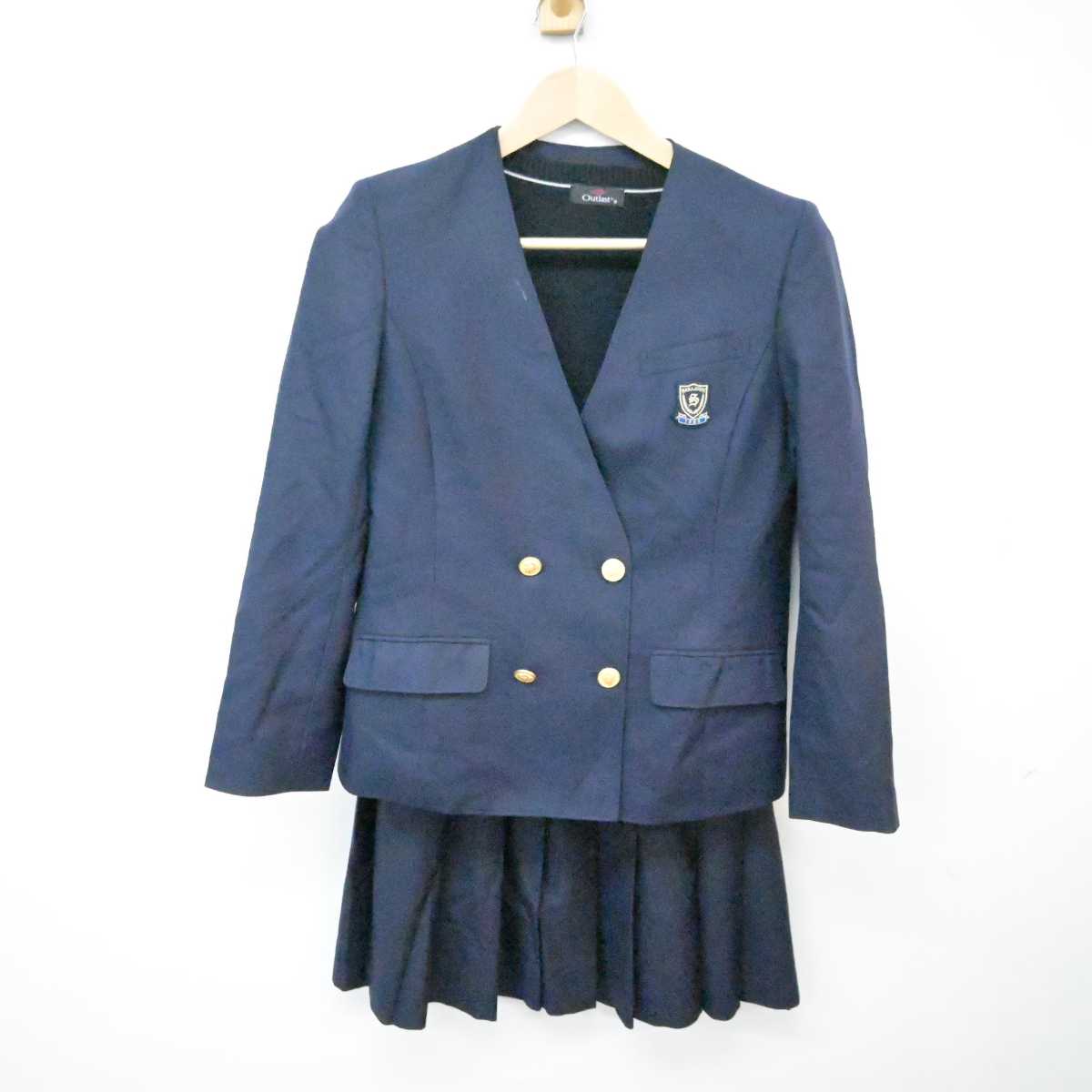 【中古】奈良県 奈良女子高等学校 女子制服 3点 (ブレザー・ニット・スカート) sf073167