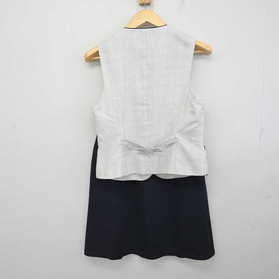 【中古】 事務服 女子制服 2点 (ベスト・スカート) sf073175