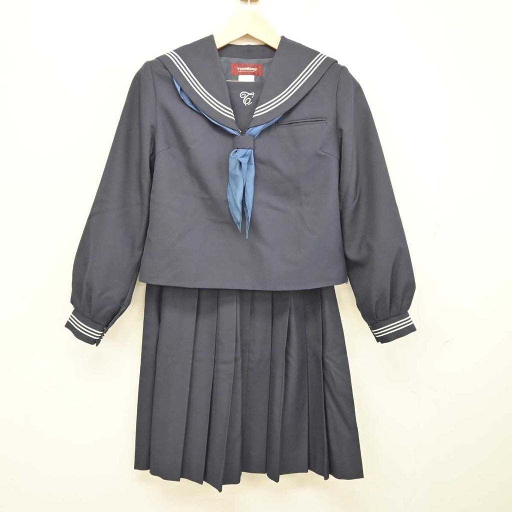 【中古】宮城県 富沢中学校 女子制服 3点 (セーラー服・スカート) sf073179