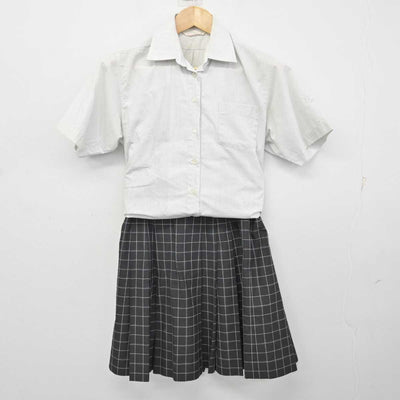 【中古】栃木県 小山城南高等学校 女子制服 4点 (ニットベスト・シャツ・スカート) sf073187