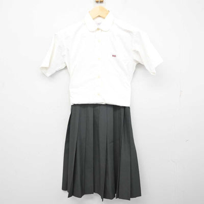 【中古】滋賀県 立命館守山中学校・高等学校 女子制服 3点 (ニットベスト・シャツ・スカート) sf073189