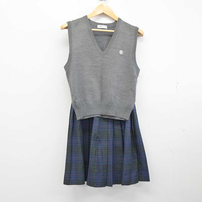 【中古】東京都 江戸川女子中学校/旧制服 女子制服 2点 (ニットベスト・スカート) sf073252