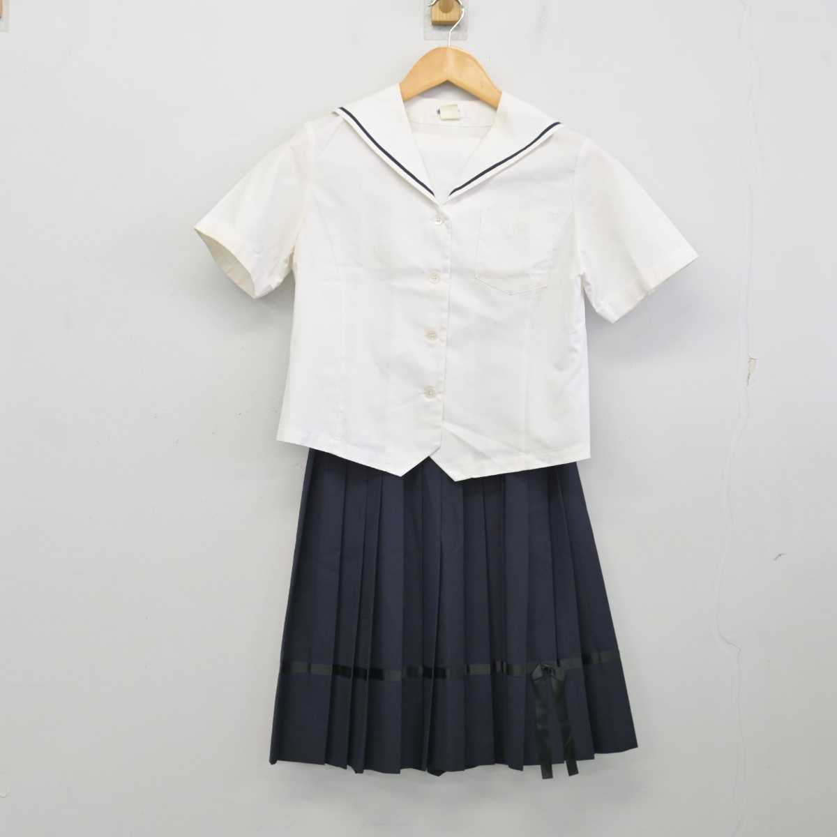 【中古】岐阜県 加納高等学校 女子制服 2点 (セーラー服・スカート) sf073260