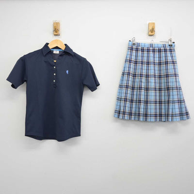 【中古】 クラーク記念国際高等学校 女子制服 3点 (シャツ・スカート) sf073264