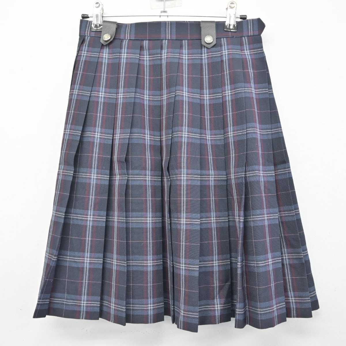 【中古】大分県 福徳学院高等学校 女子制服 4点 (ニットベスト・シャツ・スカート) sf073292