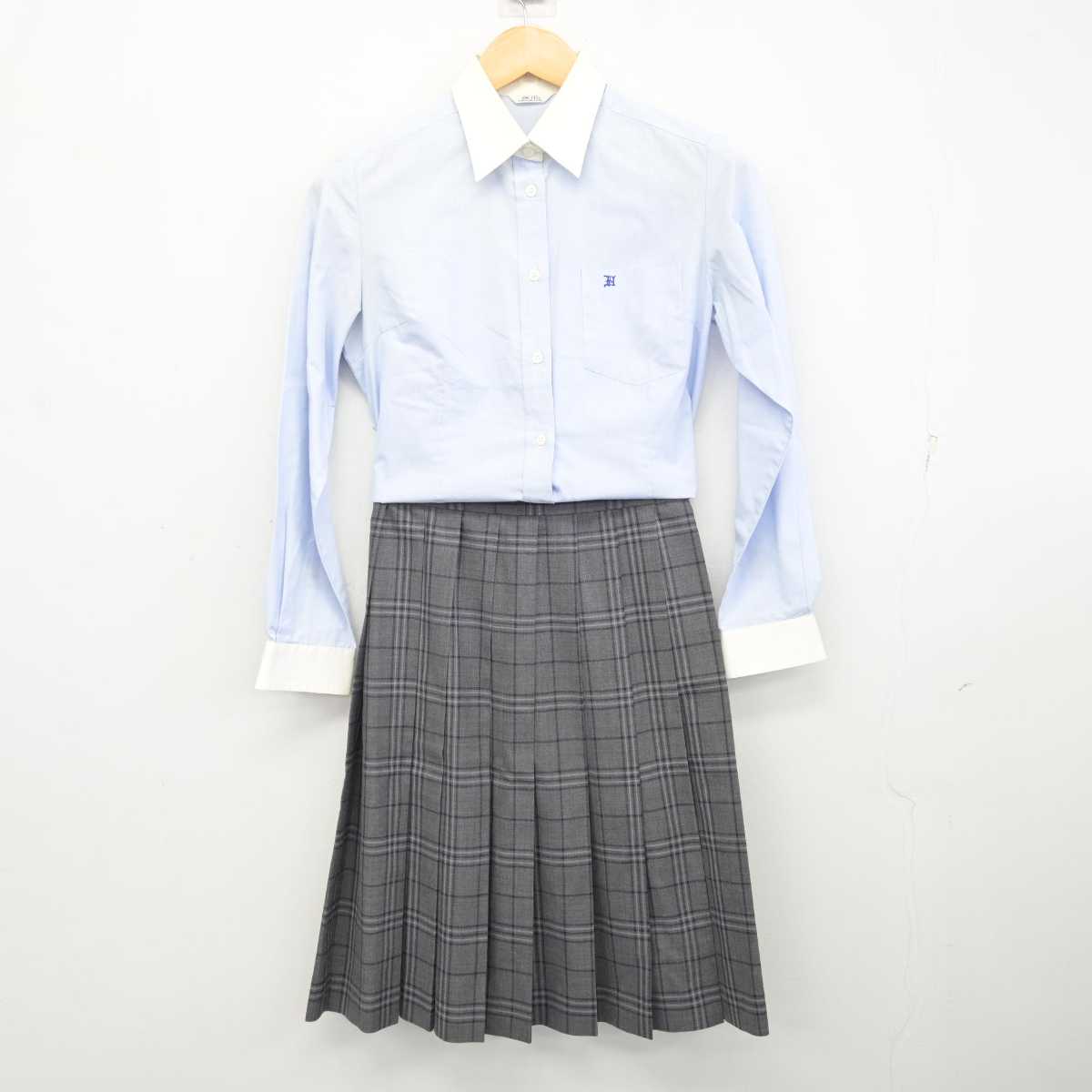 【中古】静岡県 浜松市立高等学校 女子制服 3点 (シャツ・スカート) sf073315