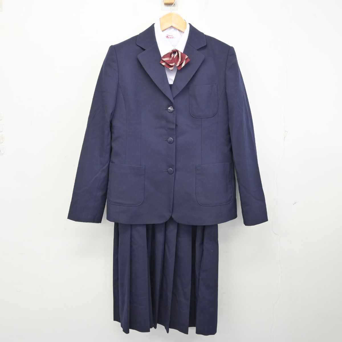 【中古】新潟県 新津第一中学校 女子制服 4点 (ブレザー・シャツ・ジャンパースカート) sf073334